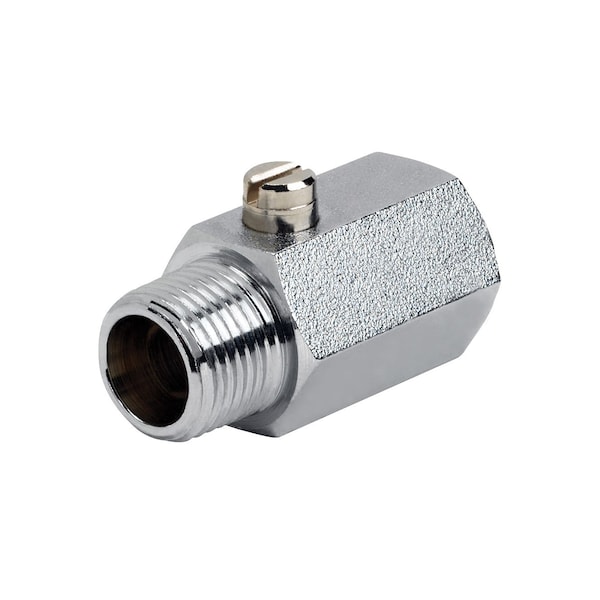 Mini brass ball valve, screwdriver slot, 1/2" pipe size